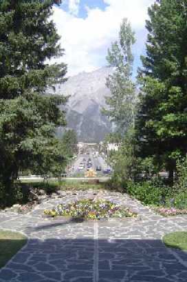 Cascade Mountain View from Banff Cascade Garden