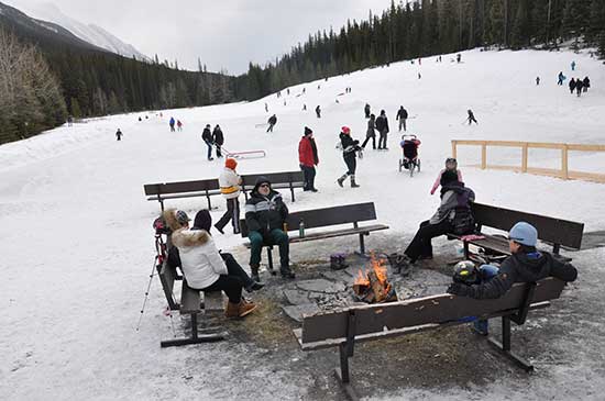 Banff Skating Ring Firepit - Banff Pictures