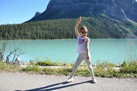 Dancing on the Lake Louise shore