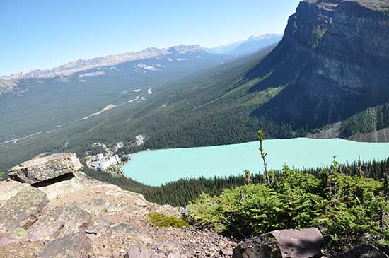 Overlook Lake Louise from Little Behive